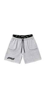 Camo Double Waist       Jorts -Gray